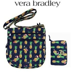 Vera Bradley Trio Zip Hipster Toucan Party Bag and wallet SET. Like New